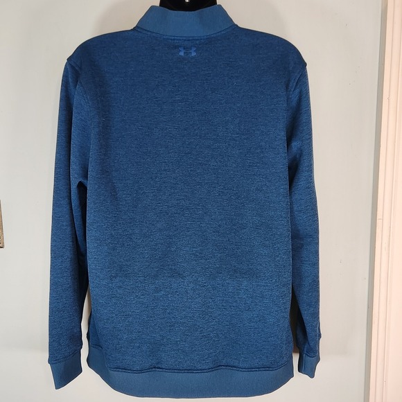 Under Armour Pullover ColdGear Loose Quarter Zip Athletic Blue Mens‎ XL - Picture 2 of 6